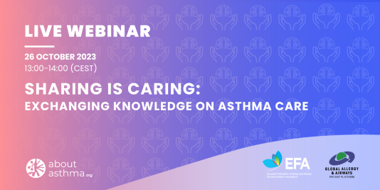 Seminario online de la EFA sobre acceso a información en relación con el cuidado del asma